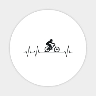 Downhill Pulse Biker Heartbeat Mountain Biking MTB Magnet